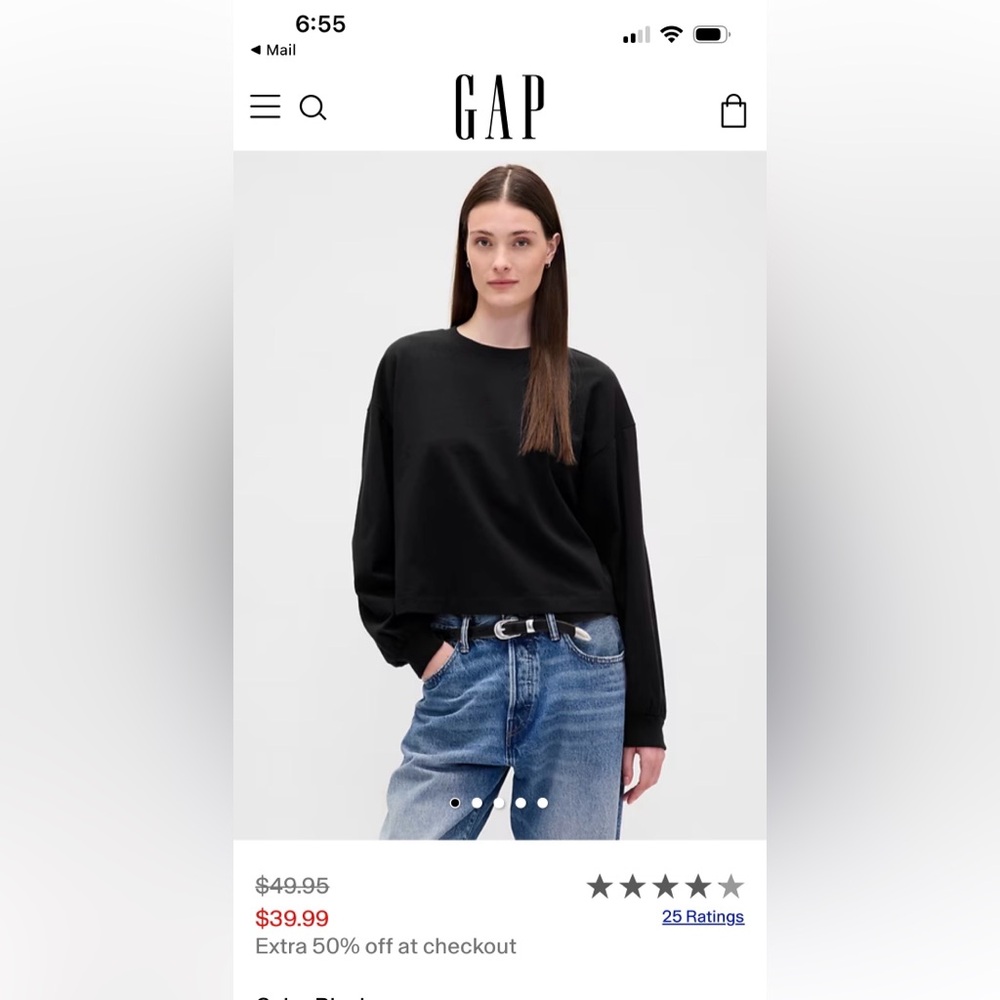 GAP Heavyweight Crop Sweatshirt
